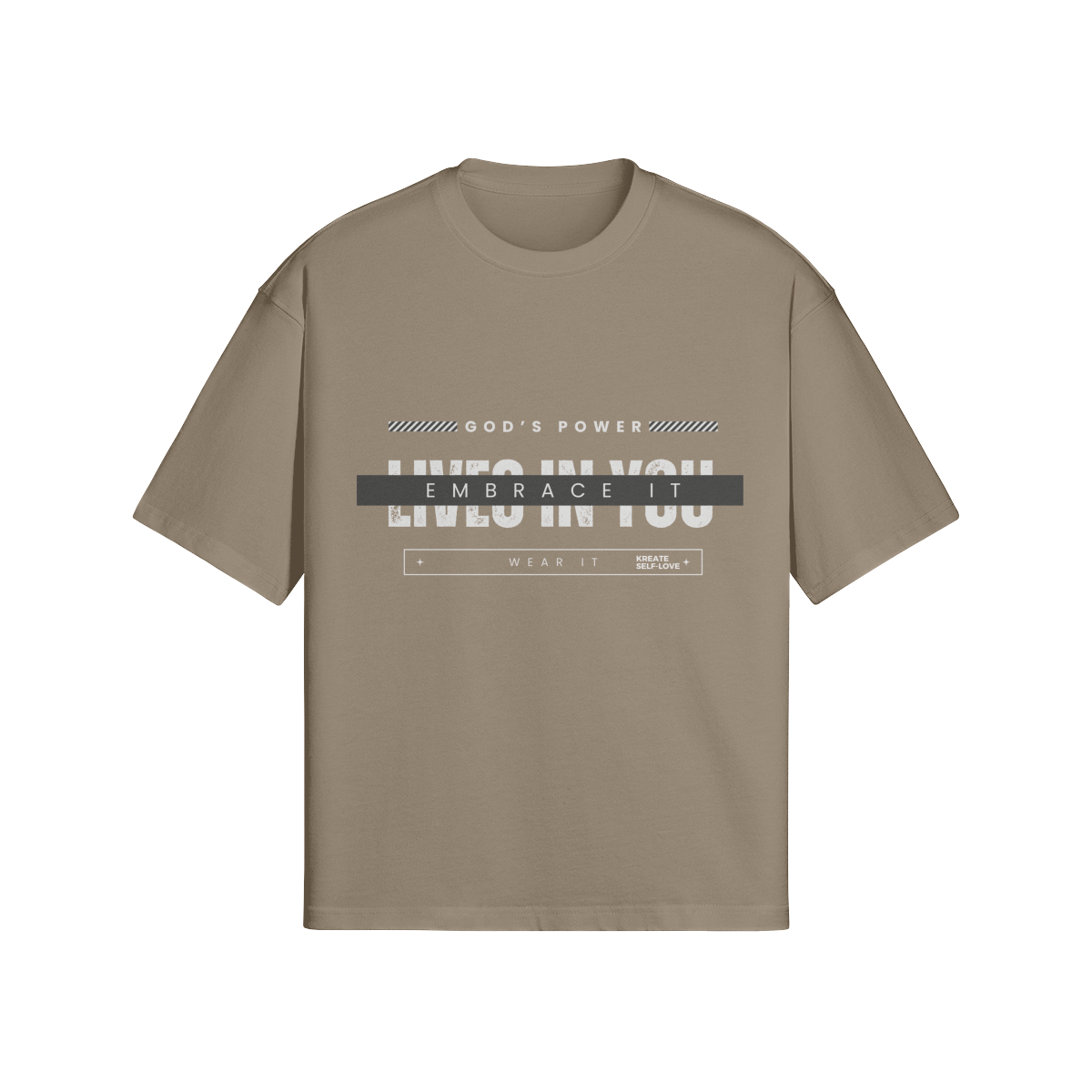 God's power lives in you Embrace it 380GSM Unisex Fleece-lined Tshirt