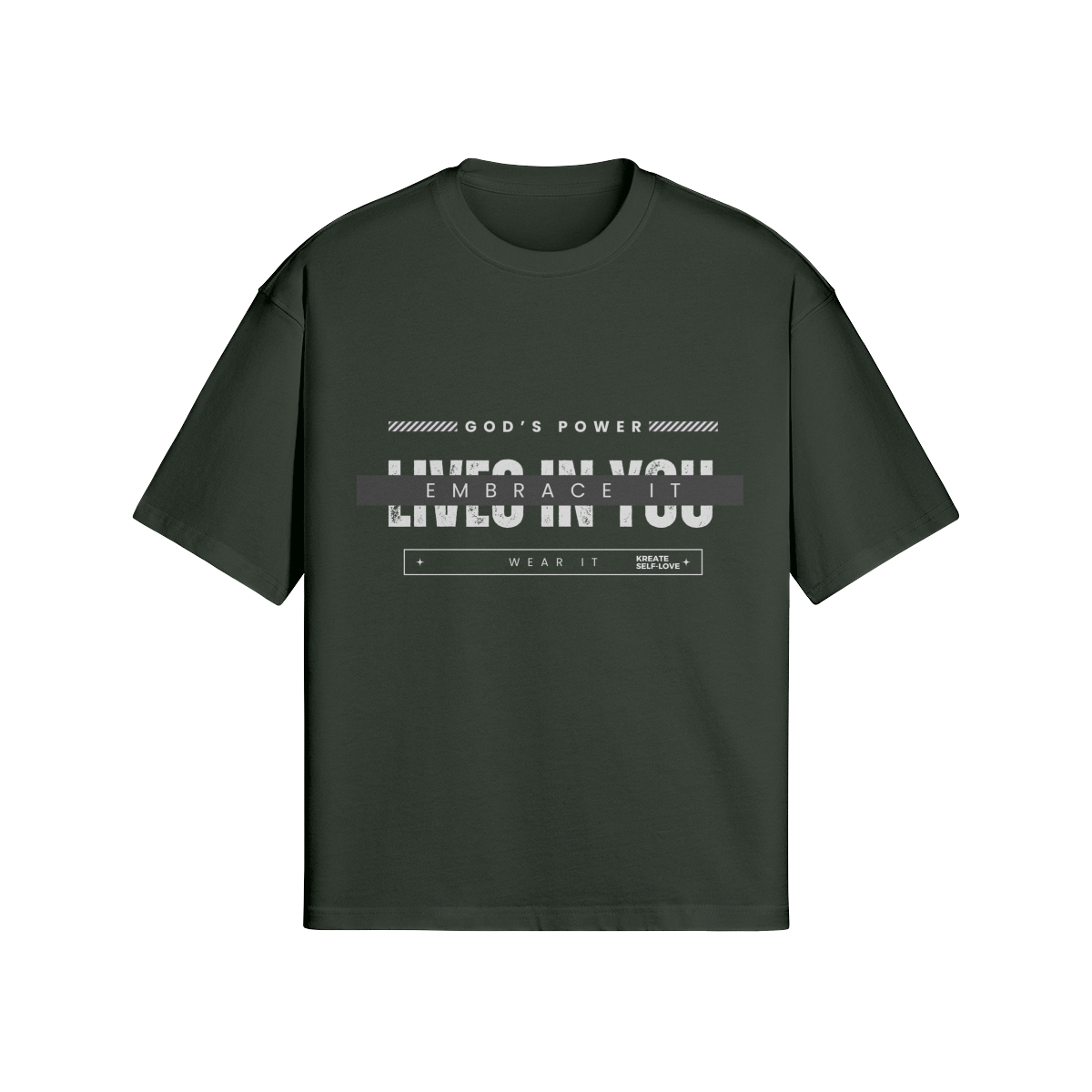 God's power lives in you Embrace it 380GSM Unisex Fleece-lined Tshirt