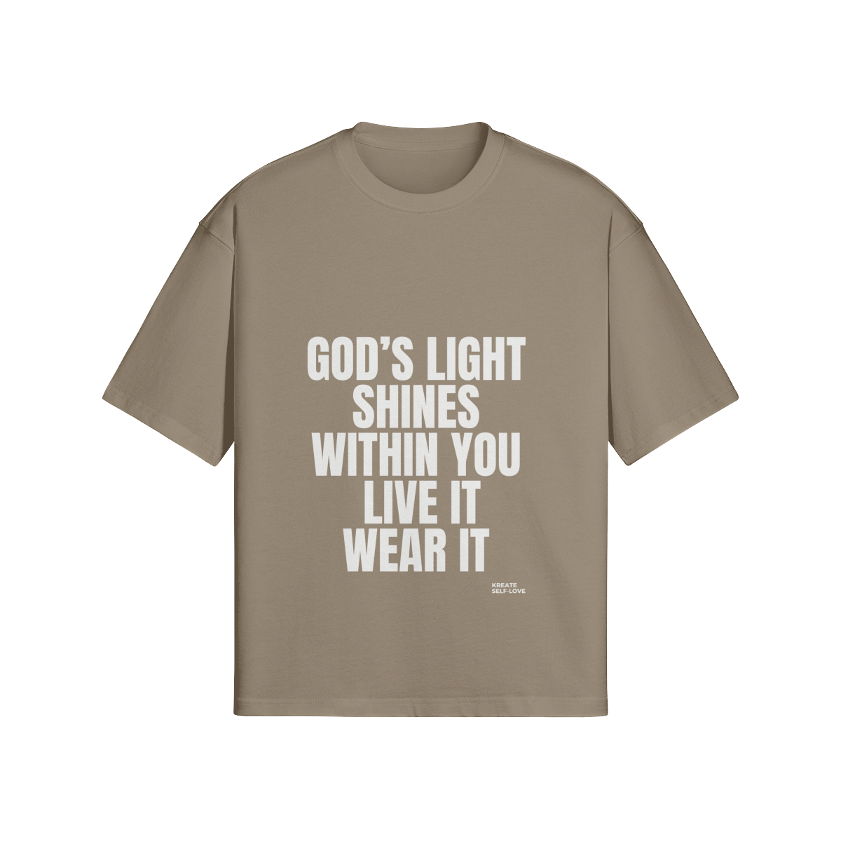 God's Light Shines Within You 280GSM Unisex Boxy T-shirt