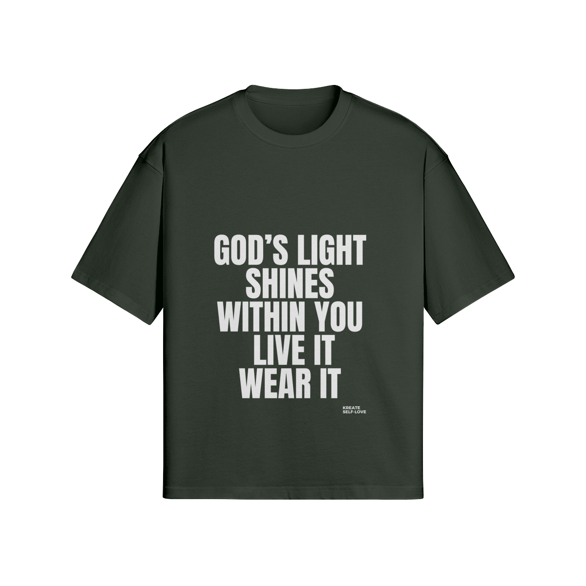 God's Light Shines Within You 280GSM Unisex Boxy T-shirt